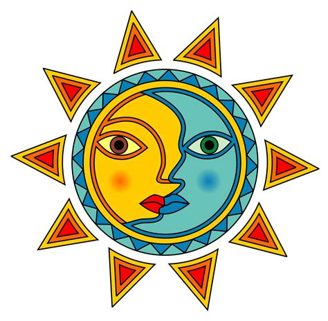 sun moon clipart